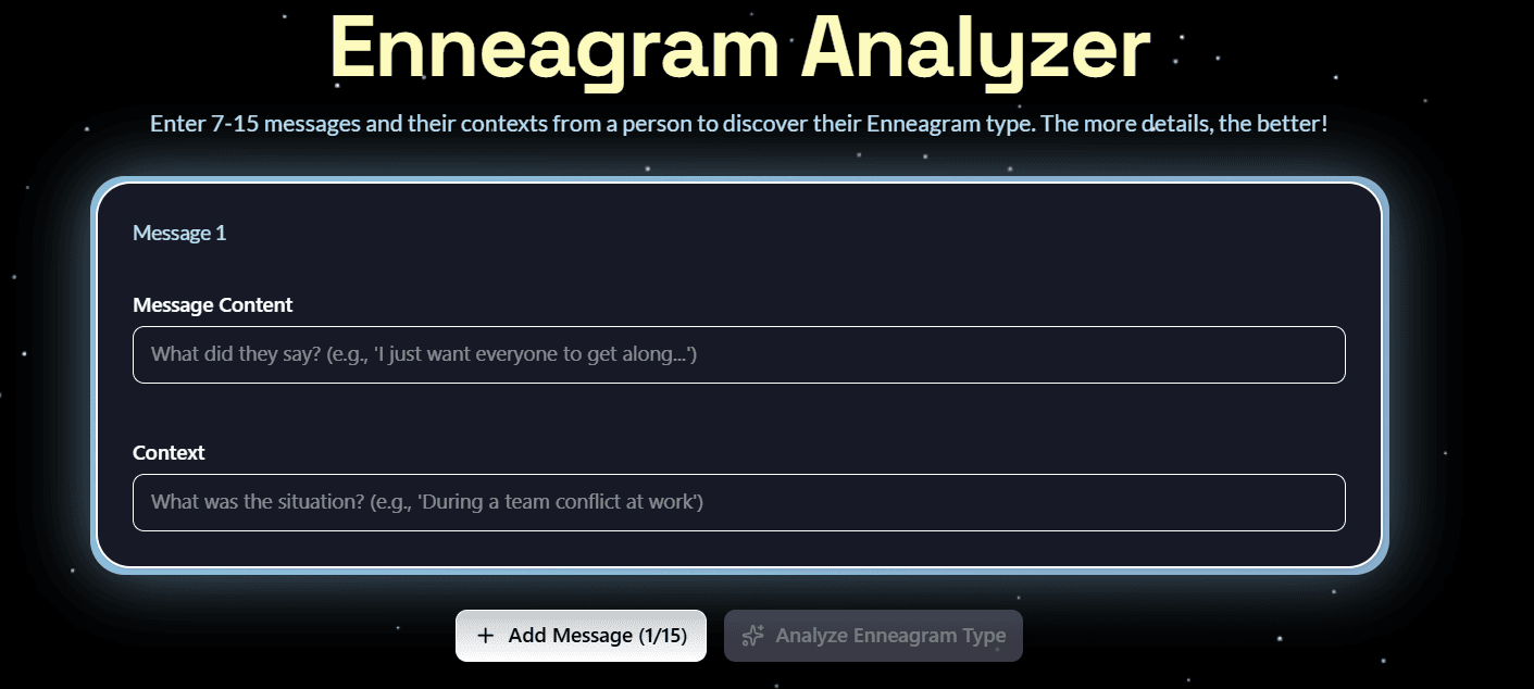 Enneagram Analyzer